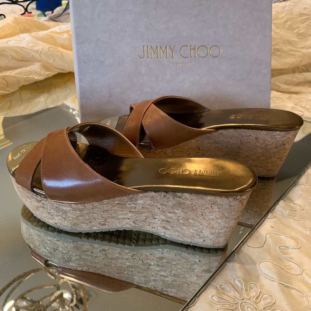 Jimmy Choo Sandals Vachetta leather ✨Host Pick✨